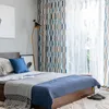 Gardin draperier färdiga gardiner tryck geometri modern enkelhet för vardagsrum kök sovrum