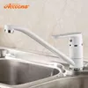 Accoona Kök Kran Polerat Spray Färg Singelhandtag Swivel Spout Fartyg Sink Mixer Tap Zinc Alloy Kök Kranar A4166 211108