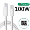 100W 5A 60W 3A Szybkie szybkie ładowanie podwójne USB C Kabel Cable PD Cable dla Samsung Galaxy S22 S23 Huawei LG Android Telefon