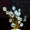 HD Small Crystal Bonsai Fortune Drzewo Pieniądze Figurka Z AB Koraliki Okno Suncatcher ShowPecce na szczęście, dobrobyt bogactwa 211105