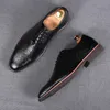 Luxury Style Men's Business Prom Shoes Imitation ostrich pattern Wedding Pointed Toe Men Flats Loafers Footwear