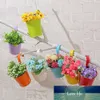 10pcs Metal Flower Pot Detachable Home Fence Hanging Planter Tin with Drain Hole Vertical Hang Bucket Iron Holder Basket