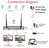 Hiseeu 1080P 1536P H.265 Wireless CCTV System 8CH 3MP HDD NVR Kit Outdoor Audio IP Wifi Camera Security Surveillance Set326n