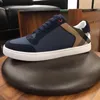 The burberyity High Original Perfect Men Recovery Casual Iafah Leather Fashion Mens Sneakers Quality Shoes Class Plaid Luxury Genuine