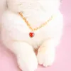 Cat Collars & Leads Gem Pendant Pet Collar Kitten Adjustable Est Fashion Puppy Dog Necklace Hollow Design Silent Accessories