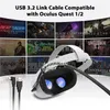 Quest 2 Kablo 10ft 16ft 20ft usb oculus Quest Link Kabloları için C için C 3A Yüksek Hızlı Veri Transferi VR Kulaklık Oyun Meta Freegate