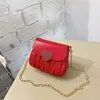 Sweet Princess Accessories Pleated Chain Children's Sadel Purse Girl Fashion Korean Style Parent Child Bag Wholesale Söt liten fickgåva