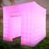 Free ship High quality white Cube Inflatable Photo Booth PhotoBooth Tent Wedding house with LED for Party