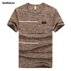 Men's t-shirt Tees Summer cotton O neck Short Sleeve Tops Men Fashion Trends Fitness tshirt Clothing B0335 210707