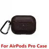 Luxurys Designers Fashion PU Läder Fodral för Apple Air Pods Pro Protective Cover AirPods 2/3 Trådlös Bluetooth Earphone Väska med kroklås Keychain