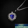 Crystal Blue Heart Cremation Urn Necklace Jewelry Memorial Keepsake Pendant Ash Pendant Necklace for Women Men  Factory price expert design Quality Latest Style