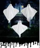 Halloween Ghost Windsock Decoração Máscara Partido Ameaçar Propções Branco Assustador Branco Pendurado Fantasmas Pingente Decorações De Jardim Cena Layout
