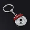 Creative Gift Car Metal Keychain Turbo Gear Hub Pendant Brake Disc Stötdämpare Pendant Julklappar 6 Färger2365065