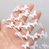 Explosivo natural freshwater branco borboleta branco forma shell frisado artesanal para colares bracelets jóias presentes 15 pcs / pedaço