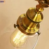 Vägglampor antik retro vintage lampa guld glas skugga loft industriell edison sconce belysning justerbar lång armljus