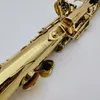 Jupiter JPS-747 Sopraan Straight Pipe B Platte Saxofoon Hoge kwaliteit Messing Gold Laquer Sax met Mondstuk Case-accessoires