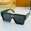 TOP Mens sunglasses Z1552W classic Green angular frame simple fashion shopping crystal decorative lens designer trendy brand glasses With silver logo letters