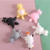 Cartoon Cute Big Abdomen Cat Mochi Squishy Toys Slow Rising Fidget Mini Small Kawaii Animal Squeeze Cat Stress Relief For Kids Adults