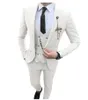 Travaux blancs Hommes Slim Fit 3 Pièce Casual Bal Tuxedos Groom Peaked revers Business pour costumes de mariage 2021 (blazer + gilet + pantalon) blazers pour hommes