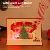 Greeting Cards Merry Christmas Card With Light&Music 3D UP Stereo Blessing Tree Friends Xmas Gifts Wishes Postcard205Y