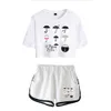 The Umbrella Academy Tracksuit Women Two Piece Set Cotton Sexy Short Top and Middle Waist Shorts Pop Fitness Summer Tracksuits X0428