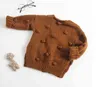 Girls Sweater Woolen Coat för 3D Pom Decor Cardigan A Autumn Winter Baby 211204