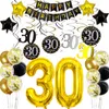 1Set 50th födelsedag dekoration glad party kit med 50-årsdag ballonger