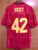 Ricky Baker #42 Futbol Jersey Boyz n The Hood Costume Filmde Film Üniformalı Erkekler S-3XL