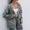 여성 자켓 가을 봄 Streetwear 전술 방수 윈드 브레이커 재킷 여성 후드 힙합 파일럿 방풍 코트 210820