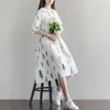 Party Dresses Ukraine Vestido Medium Dress Women Art Christmas Tree Print Doll Collar Wild Half-point Sleeve Was Thin Plus Female