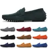 GAI Fashion Non-brand Männer Casual Wildleder Schuhe Schwarz Hellblau Weinrot Grau Orange Grün Braun Herren Slip auf Lazy Leder Schuh