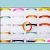 50100PCS Whole Ring Jewelry Lots Natural Agate Gemstone Mix Colorf Rings Drop Delivery 2021 Three Stone Rux17362834