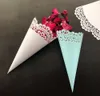 50pcs/lot Laser Cut Paper Confetti Cones Holder Support For Garden Wedding Party Decoration Heart Shape Lace Hollow Out Wedding Decors Supplies CL0022