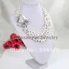 3 brins charmant Keshi blanc Reborn bijoux fête collier de perles FP026