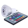 2021 E27 E14 GU10 GU5.3 MR16 LED RGB Spotlight lampor 3W Remote Control Home Decoration Color Changing Light Lamps