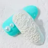 5D Zelfklevende Nail Stickers Modieuze Stereoscopische Gegraveerde Bloemen Manicure Decals voor Art Design