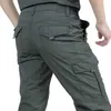 Pantalones de carga al aire libre de múltiples bolsos de múltiples bolsos de bolsillo livianos para hombres Pantalones de secado rápido del ejército ocasional del ejército transpirable 210616