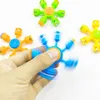 フィジットスピナーアクリルプラスチック指先のおもちゃの手ジャイロストレスリリーバーリング6鋼鉄ボール減圧不安焦点DHL