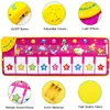 Enfants multi-fonction musique couverture jeu tapis clignotant piano couverture violet pianoforte pad pédale danse tapis jouet