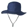 Sommarhöst hink hattar för män kvinnor sol hat bob cap anti-uv utomhus fiske mössor bred grim skugga fast färg man Delm22
