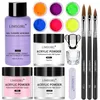 Nail Art Kit Akryl Kit Nails Powder Manikyr Set Professionellt med flytande monomer borsttips för förlängning