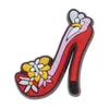 靴のアクセサリー1ピースかわいいポリ塩化ビニールの唇の弓香水靴の魅力のDIYの女の子の庭のバックルサンダルデコレーション子供Croc Jibz Gift 220301