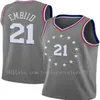 2021 Ademend Beste kwaliteit Joel 21 Embiid Mens Ben 25 Simmons Allen 3 Iverson Julius 6 Erving City Basketball Jersey Size S-2XL Snel schip