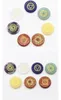 7pcs Chakra Stone set Reiki Healing Crystal With Engraved Seven Chakras Symbols Holistic Energy Balancing Polished Hand Piece Natural Stones Beads Decoration