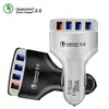 QC3.0 Charge rapide 3.0 4 ports adaptateur de chargeur USB de voiture universel Charge rapide pour iPhone Samsung Xiaomi