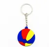 Chaveiro de PVC Chaveiro Basebol Basebol Basquete Chaves de Voleibol Anel Adorável Buckle Portátil Keyring Chaveiros Favor Do Partido 6styles