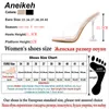 Sommer High Heels Frauen Schuhe Hausschuhe Rutschen PVC Flache Mode Prägnant Außerhalb Karree Solide Zapatos De Muje 210507