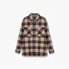 Oversize Plaid Shirts Uomo Donna 1 Blusa da tasca doppia Pocket di Pocket Blush