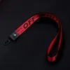 Fashion Canvas Woven Printing Keychain Mobile Phone Certificate Lanyard Car Key Chain Ring Accessories Keyfob