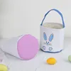 Personlig Påskkanin Bucket Festlig Rolig Kanin Fotavtryck Tryckt Korg Kids Eskarers Egg Hunt Tote Bag